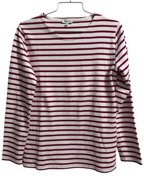 Armor-Lux Breton Striped Shirt Blanc/Braise Thick Cotton Size Small (1)